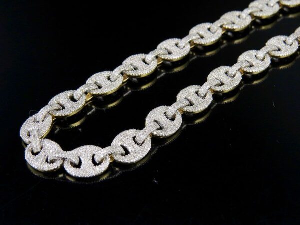 Puff Mariner GG 11.50 CT Diamond Chain Necklace 10K Yellow Gold 24" - Image 3