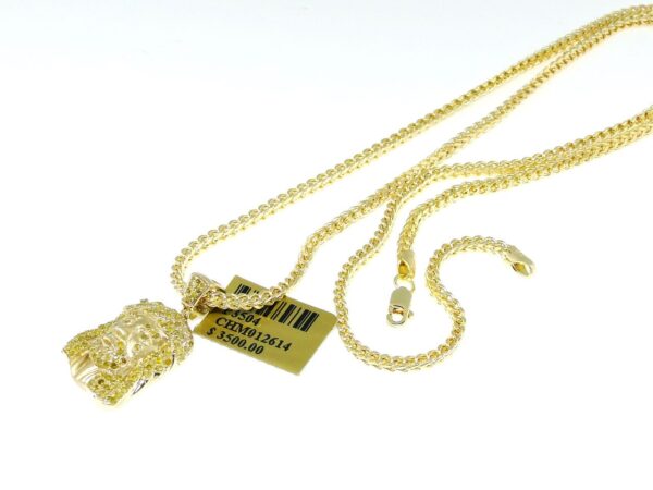 Franco Chain 2.0 MM in 1/10th 10K Yellow Gold Bonded Necklace - Image 2