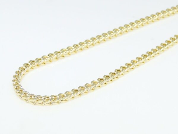 Franco Chain 2.0 MM in 1/10th 10K Yellow Gold Bonded Necklace