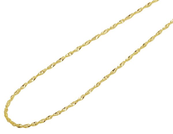 Skip to the end of the images gallery Skip to the beginning of the images gallery Ladies 10K Yellow Gold Singapore Chain Necklace 0.8MM 16-24 Inches