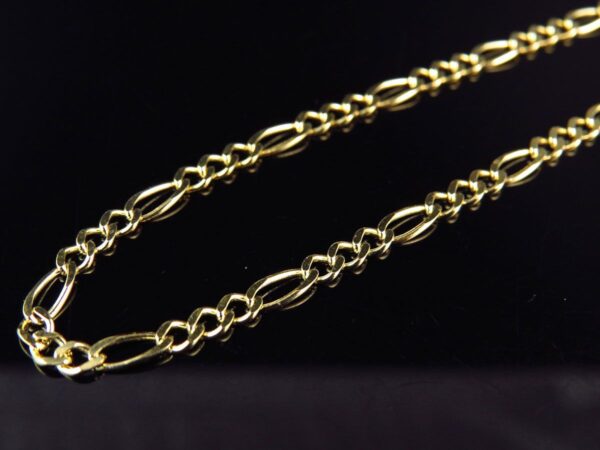 Solid 10k Yellow Gold 2.5MM Figaro Chain Necklace 16 "Inch-26 "Inch Lobster Clasp - Image 2