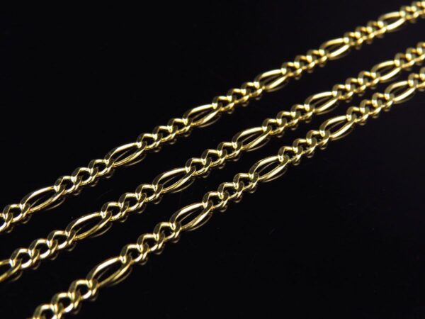 Solid 10k Yellow Gold 2.5MM Figaro Chain Necklace 16 "Inch-26 "Inch Lobster Clasp - Image 5